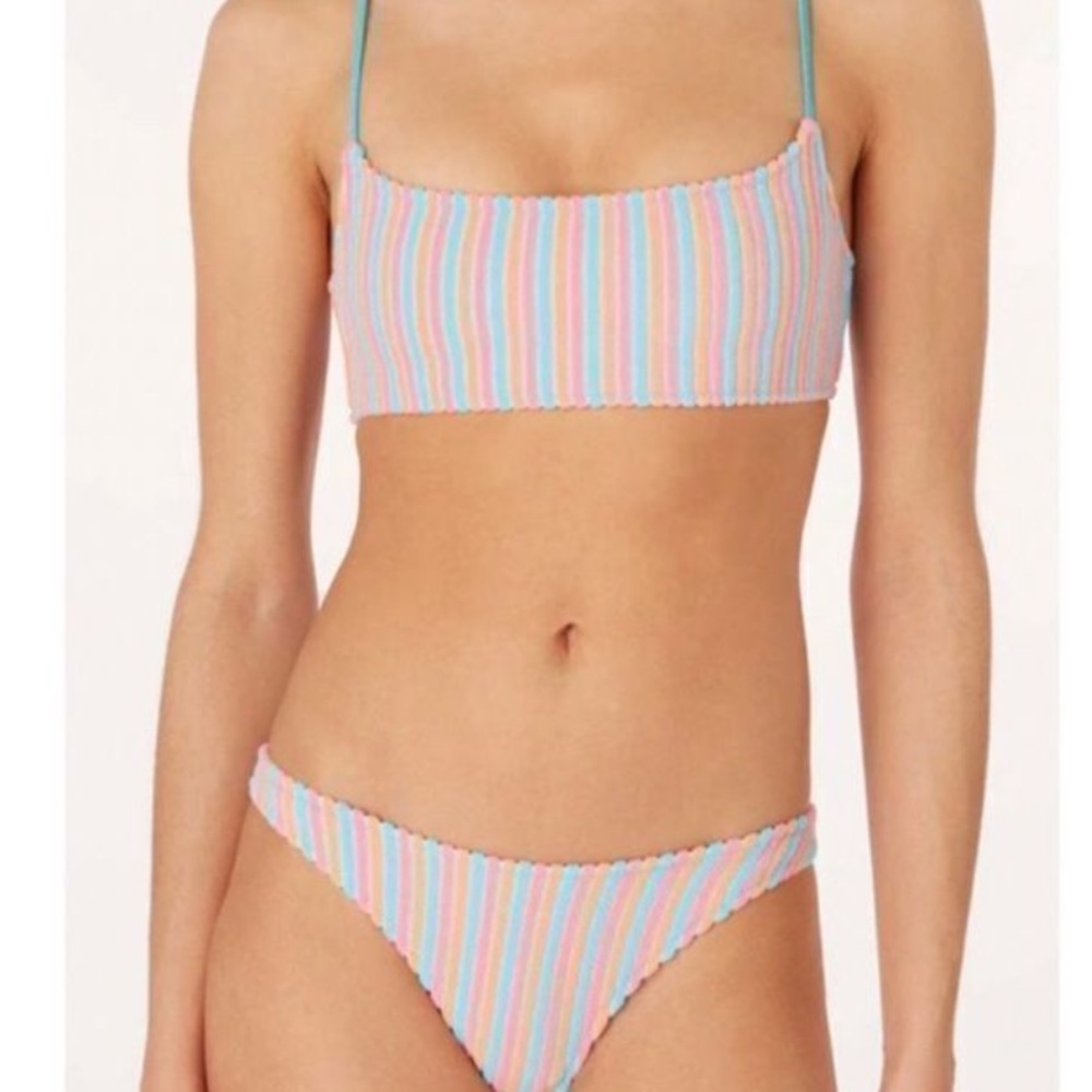 Terry towel triangl bikini. Rainbow sherbet